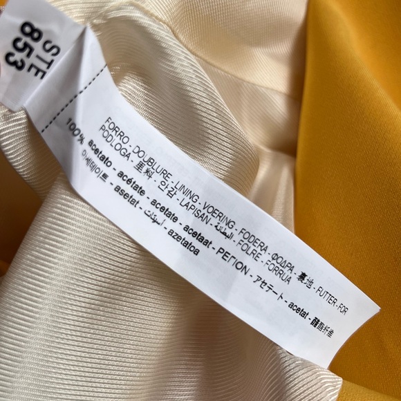 Zara Basic Golden Yellow Long Blazer sz XL - Picture 8 of 11